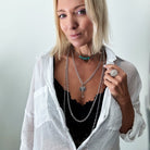 Antique gold Have Faith essential necklace by Katia Designs featuring a delicate chain and faith-themed pendant.