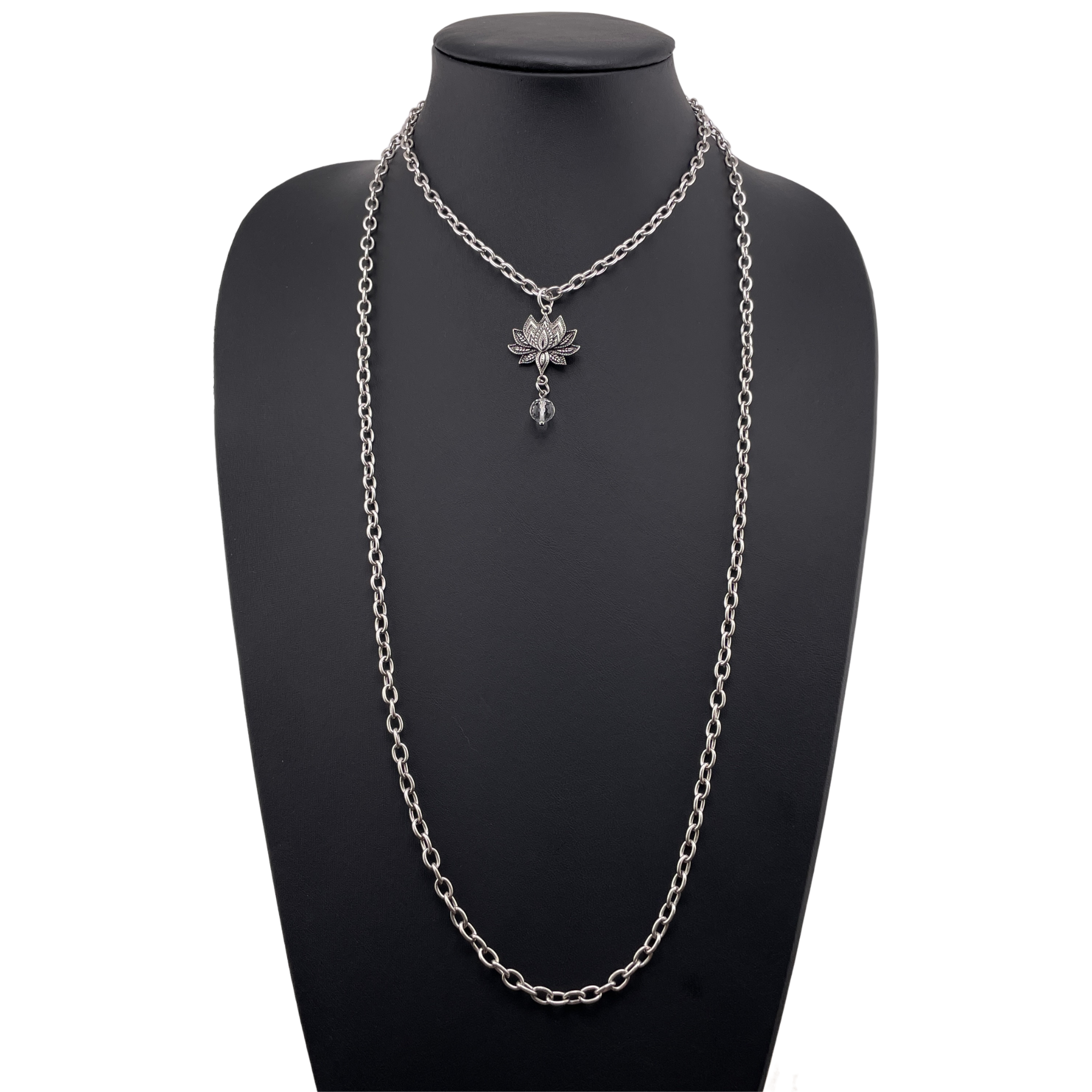 Katia Designs Have Faith essential necklace in antique gold, featuring a delicate pendant with inspirational lettering.