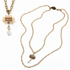 Antique gold Have Faith essential necklace by Katia Designs featuring a delicate chain and faith-inspired pendant.