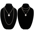Katia Designs Listen Madame Butterfly Essential Necklace in antique gold, featuring delicate butterfly pendant and elegant chain.