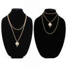 Katia Designs Listen Madame Butterfly Essential Necklace in antique gold with delicate butterfly pendant on a matching chain.