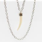 Katia Designs Love Tusk Essential Necklace in antique gold featuring a delicate Tusk pendant on a fine chain