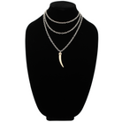 Katia Designs Love Tusk Essential Necklace in antique gold featuring a delicate Tusk pendant on a fine chain.