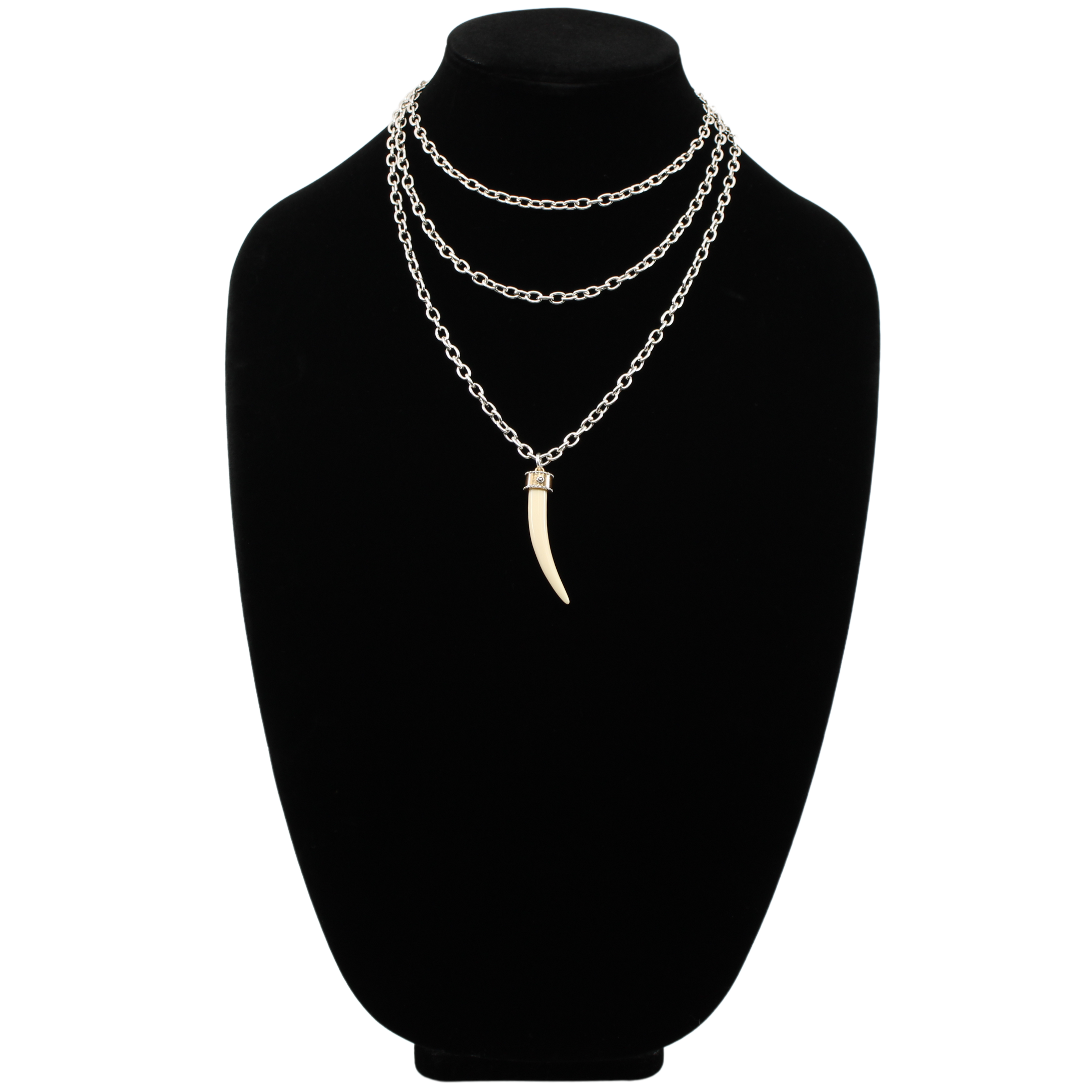 Katia Designs Love Tusk Essential Necklace in antique gold featuring a delicate Tusk pendant on a fine chain.