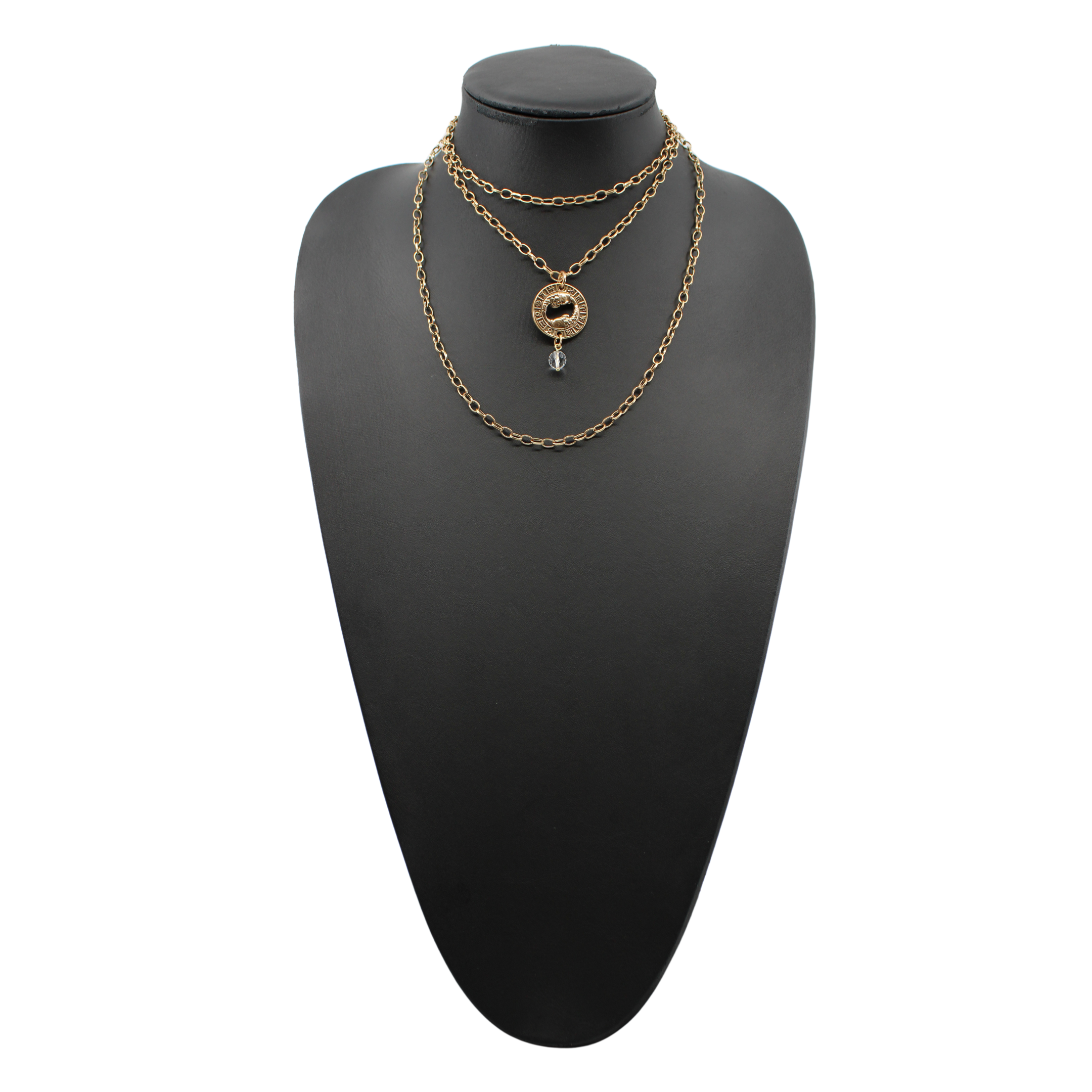 Katia Designs Be You Zodiac Original Lite Necklace in antique gold featuring Aries zodiac symbol on a delicate chain