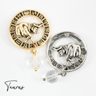Antique gold Aries Be You Zodiac Original Lite Necklace by Katia Designs featuring a zodiac pendant on a delicate chain.