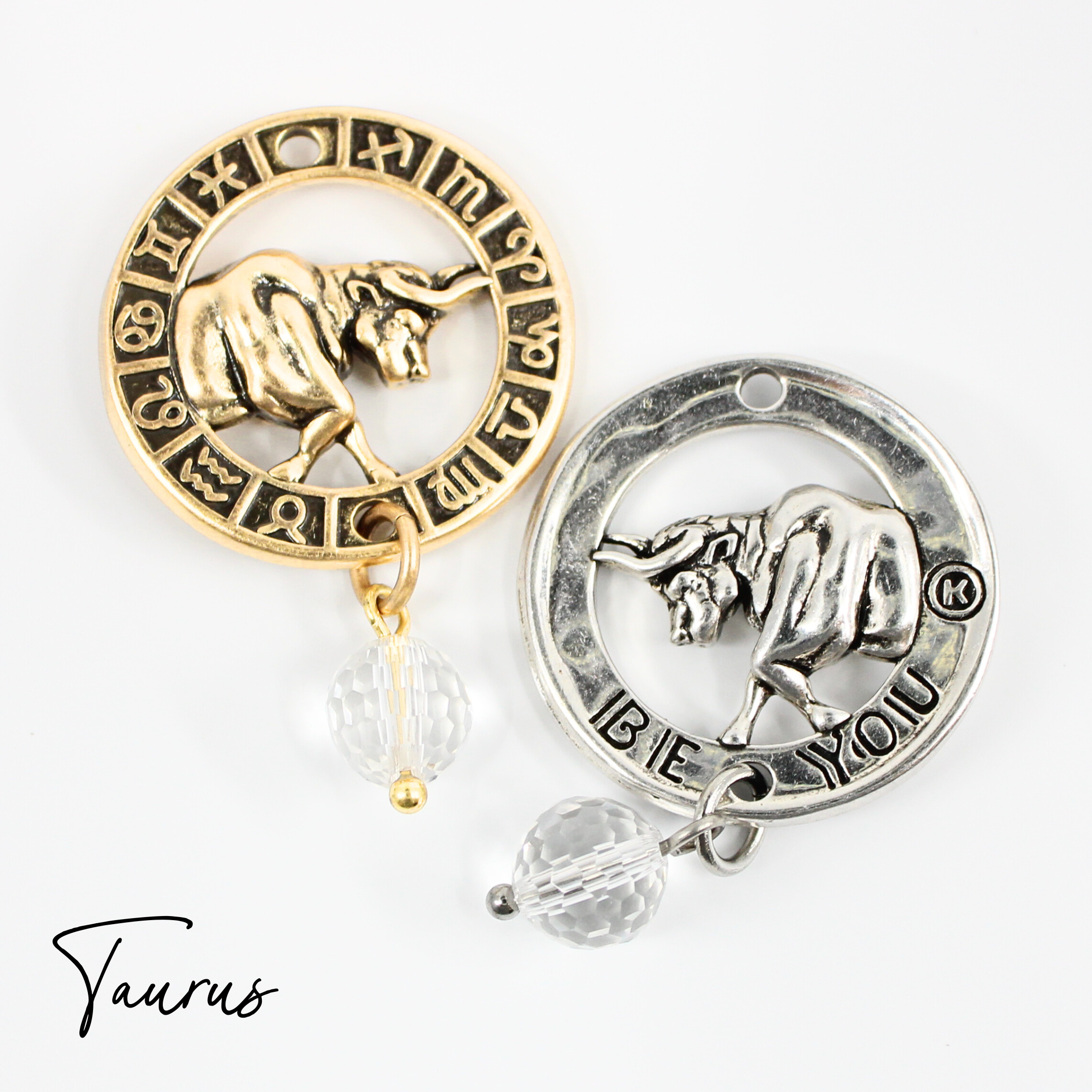 Antique gold Aries Be You Zodiac Original Lite Necklace by Katia Designs featuring a zodiac pendant on a delicate chain.