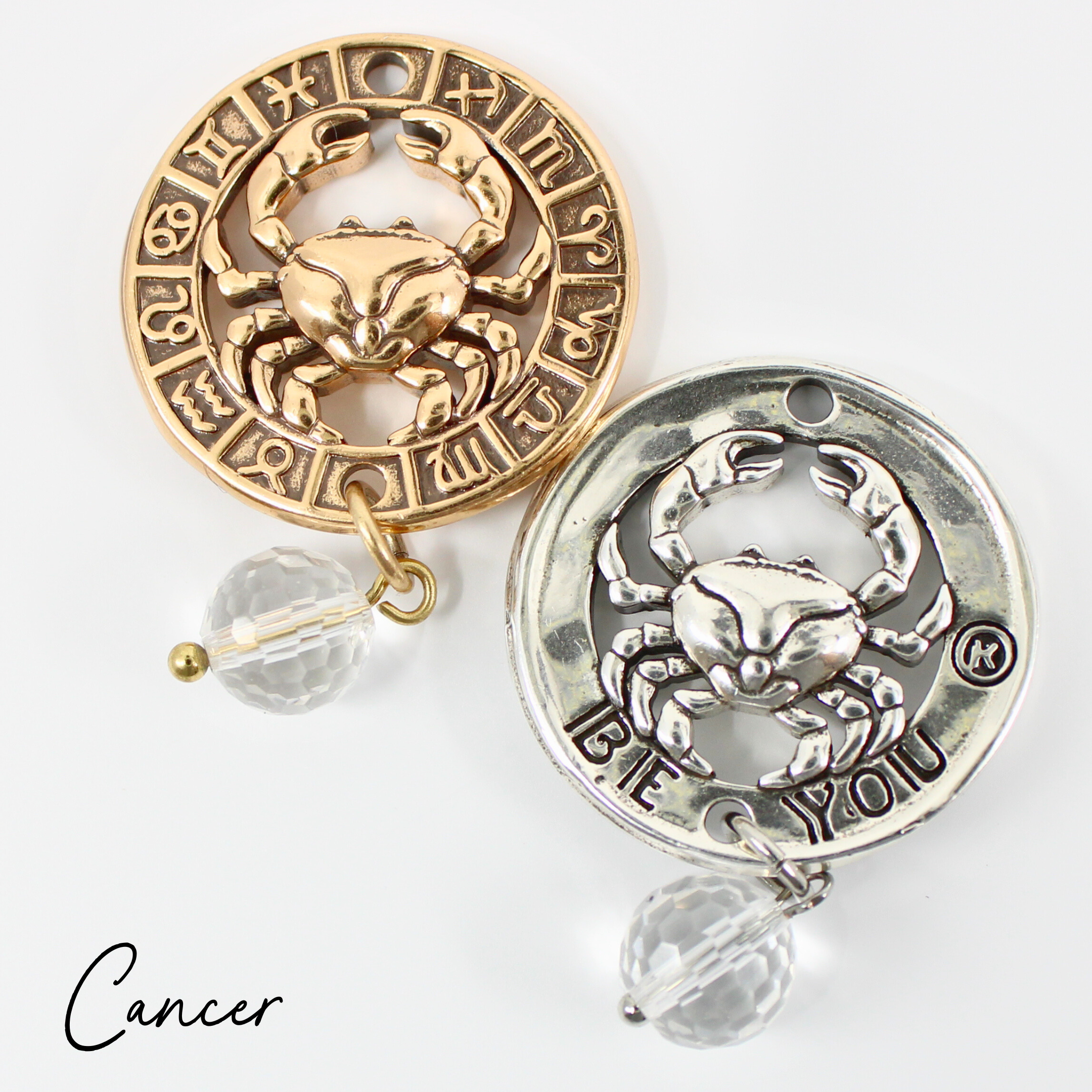 Katia Designs Be You Zodiac Original Lite Necklace in antique gold featuring Aries zodiac pendant and delicate chain.