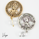 Katia Designs Be You Zodiac Original Lite Necklace featuring Aries zodiac pendant in antique gold on a delicate chain.