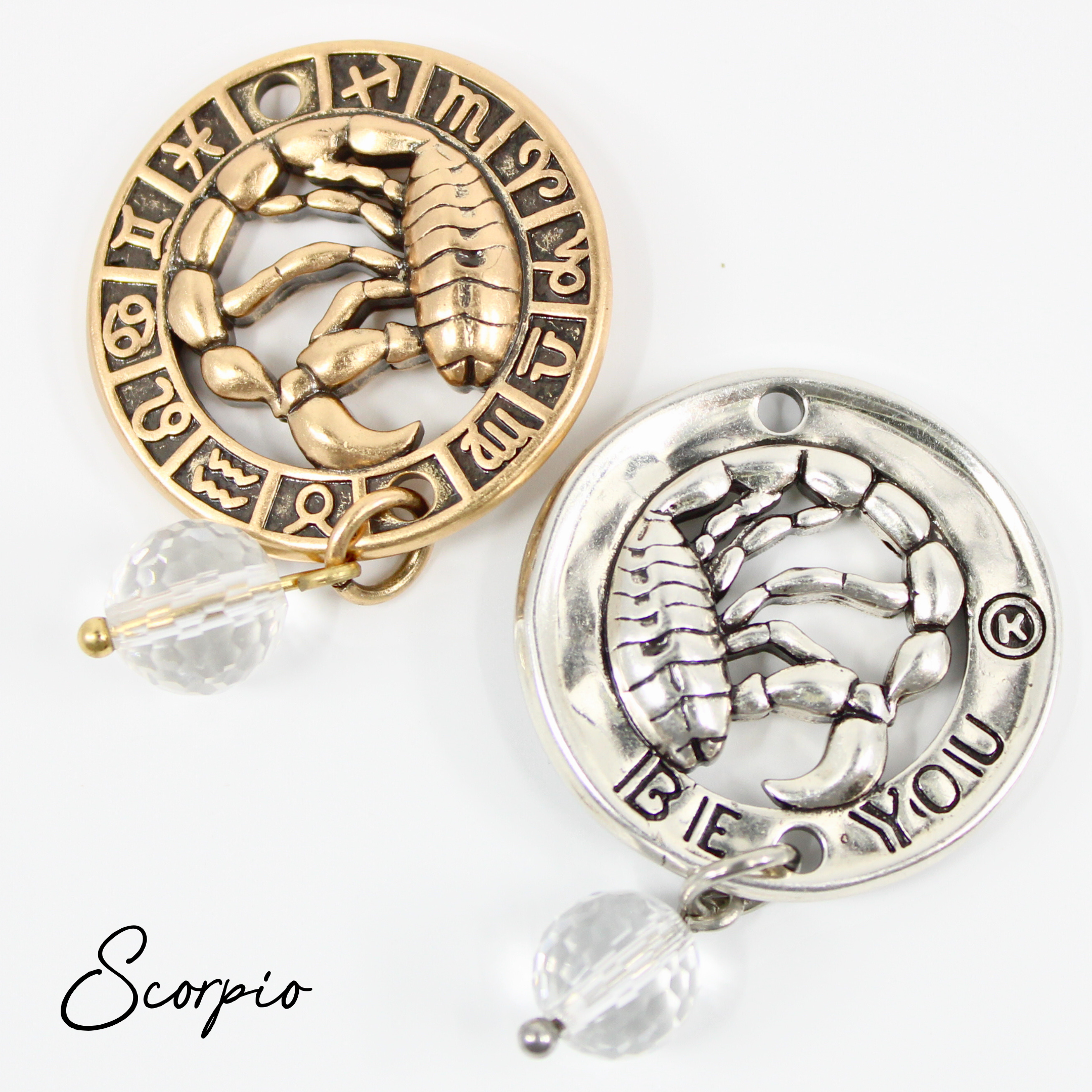 Antique gold Be You Zodiac Original Lite Necklace by Katia Designs featuring Aries zodiac pendant and delicate chain.
