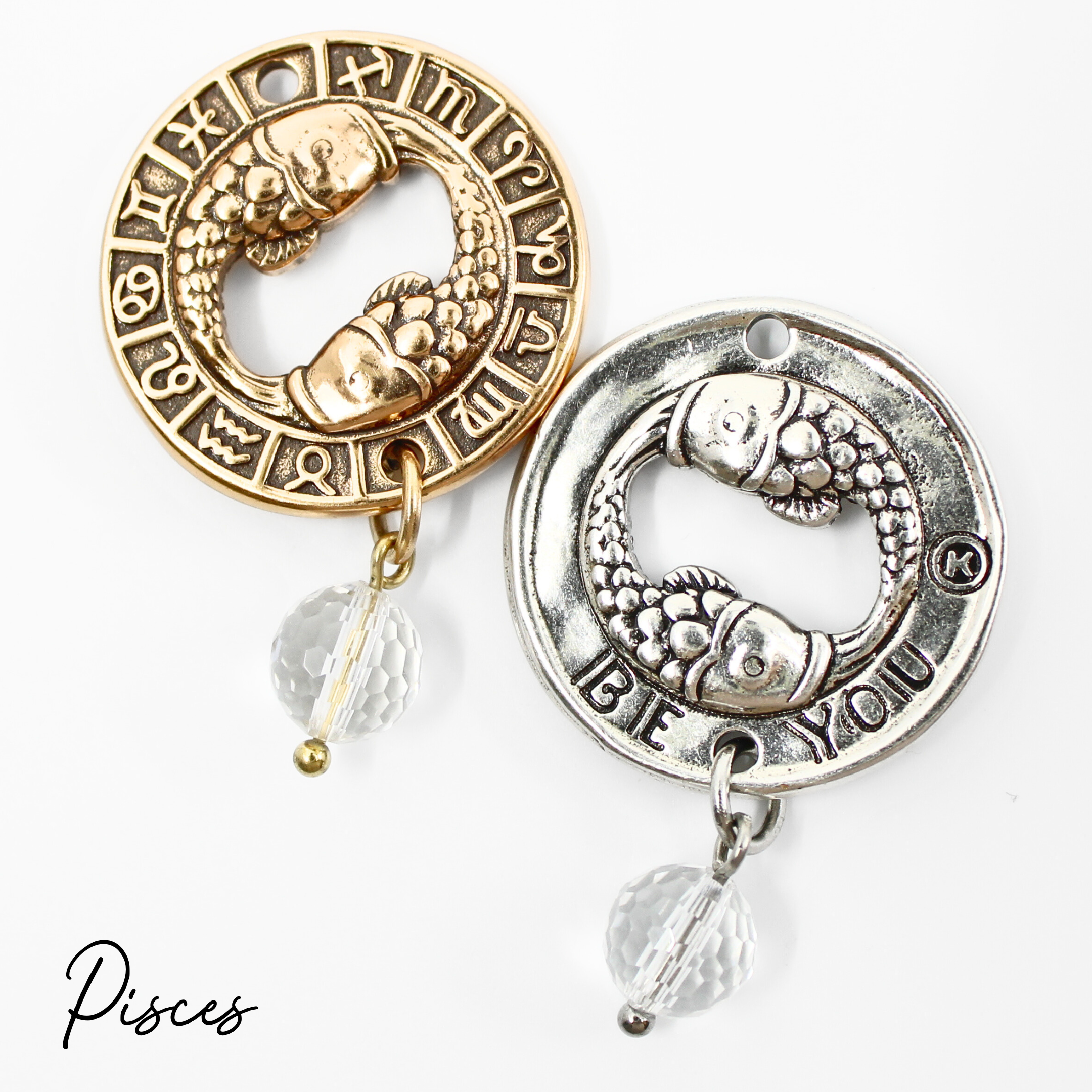Katia Designs Be You Zodiac Original Lite Necklace in antique gold featuring Aries zodiac pendant on a delicate chain