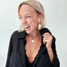 Katia Designs Love Heart Original Lite Necklace in antique gold featuring a delicate heart pendant on a fine chain