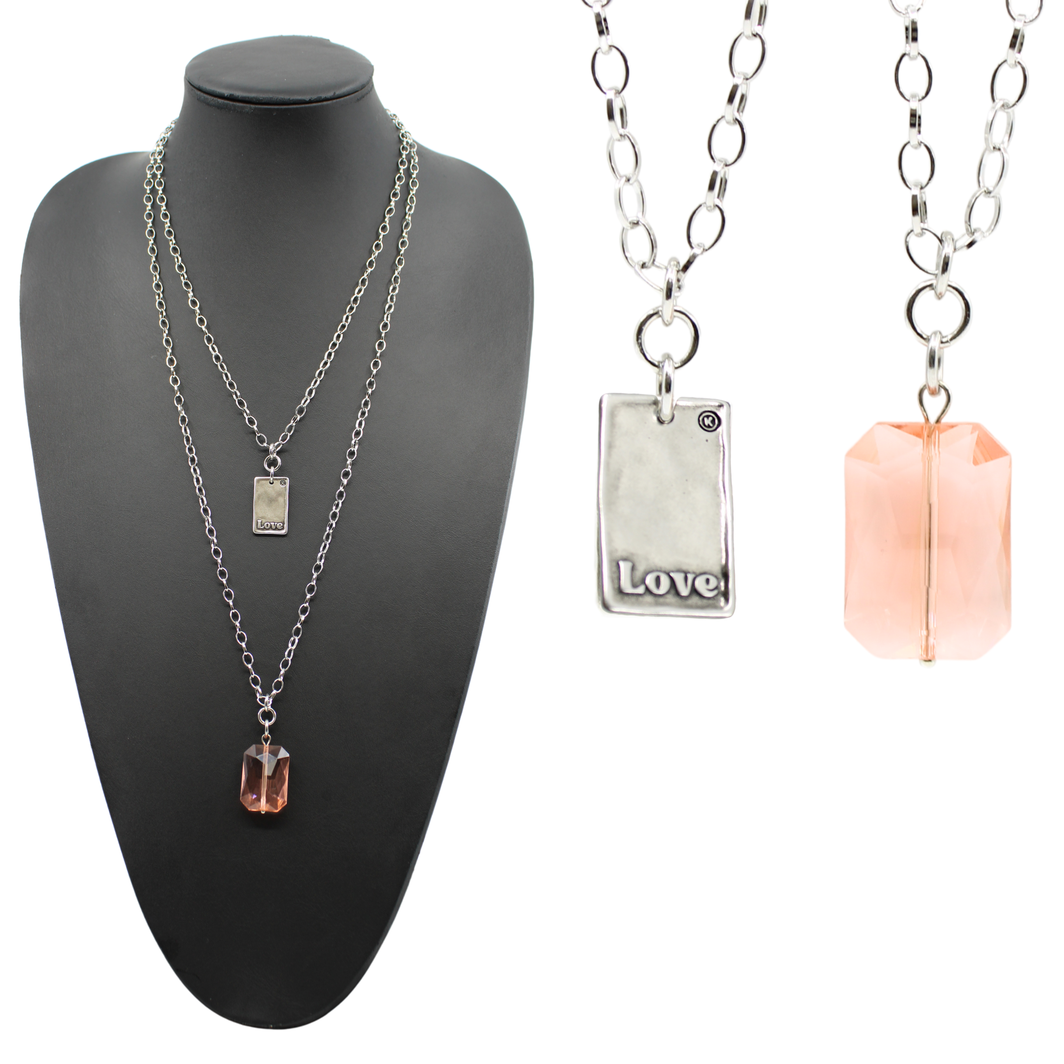 Katia Designs Love Heart Original Lite Necklace in antique gold featuring a delicate heart pendant on a fine chain.