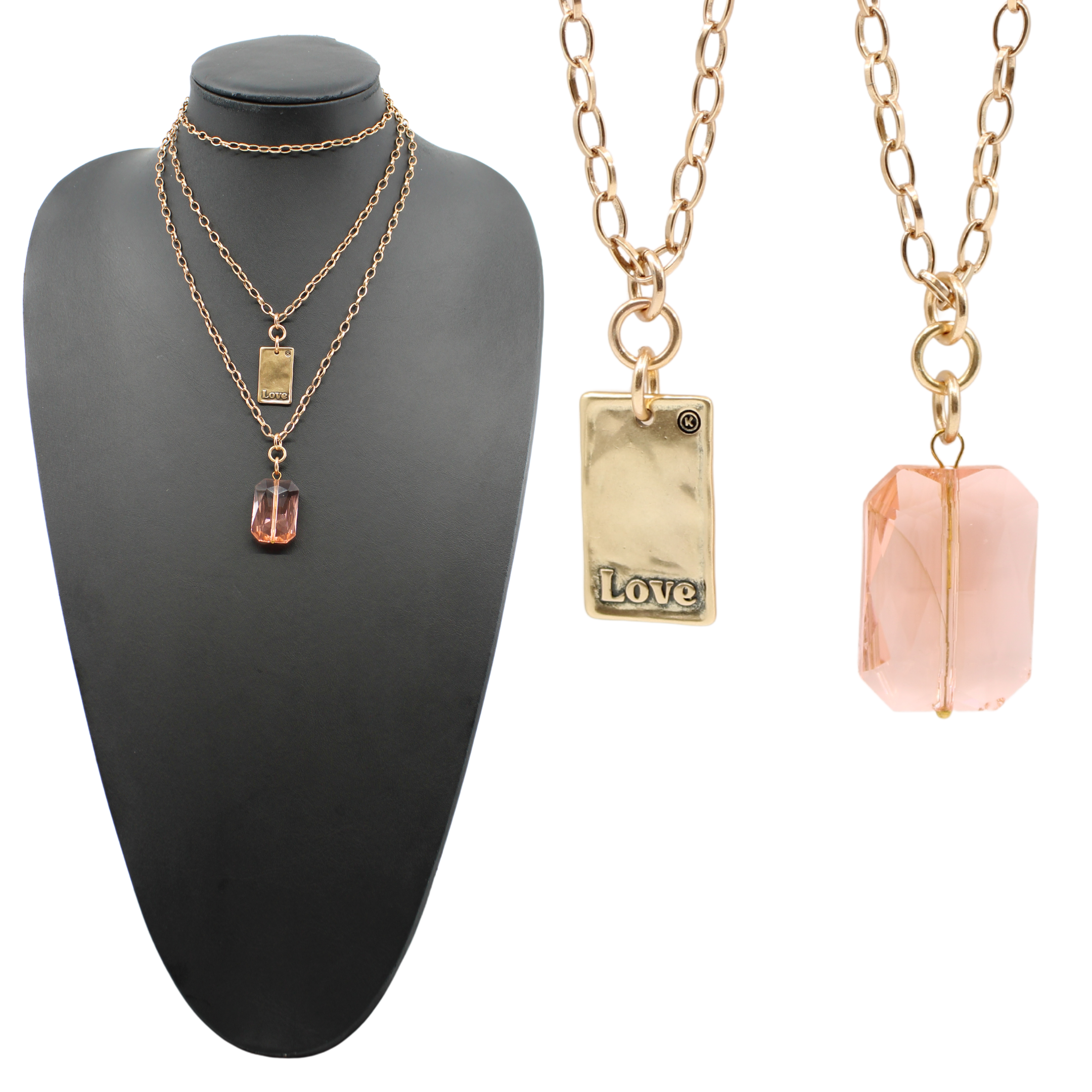 Katia Designs Love Heart Original Lite Necklace in antique gold featuring a delicate heart pendant on a fine chain.