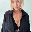 Katia Designs Love Heart Original Lite Necklace in antique gold featuring a delicate heart pendant on a fine chain.