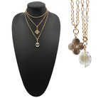 Katia Designs All is Well Clover Original Lite silver necklace with smoky crystal pendant on a delicate chain.