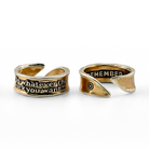 Katia Designs adjustable ring with bold "Do Whatever The F*ck You Want Remember" statement in black metal band.