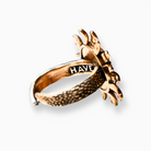 Katia Designs Have Faith Sunflower Inspire adjustable ring with sunflower design and faith inscription on silver-toned metal.