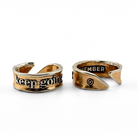 Katia Designs Keep Going Remember adjustable ring with engraved message, silver-tone metal, small and sleek design.