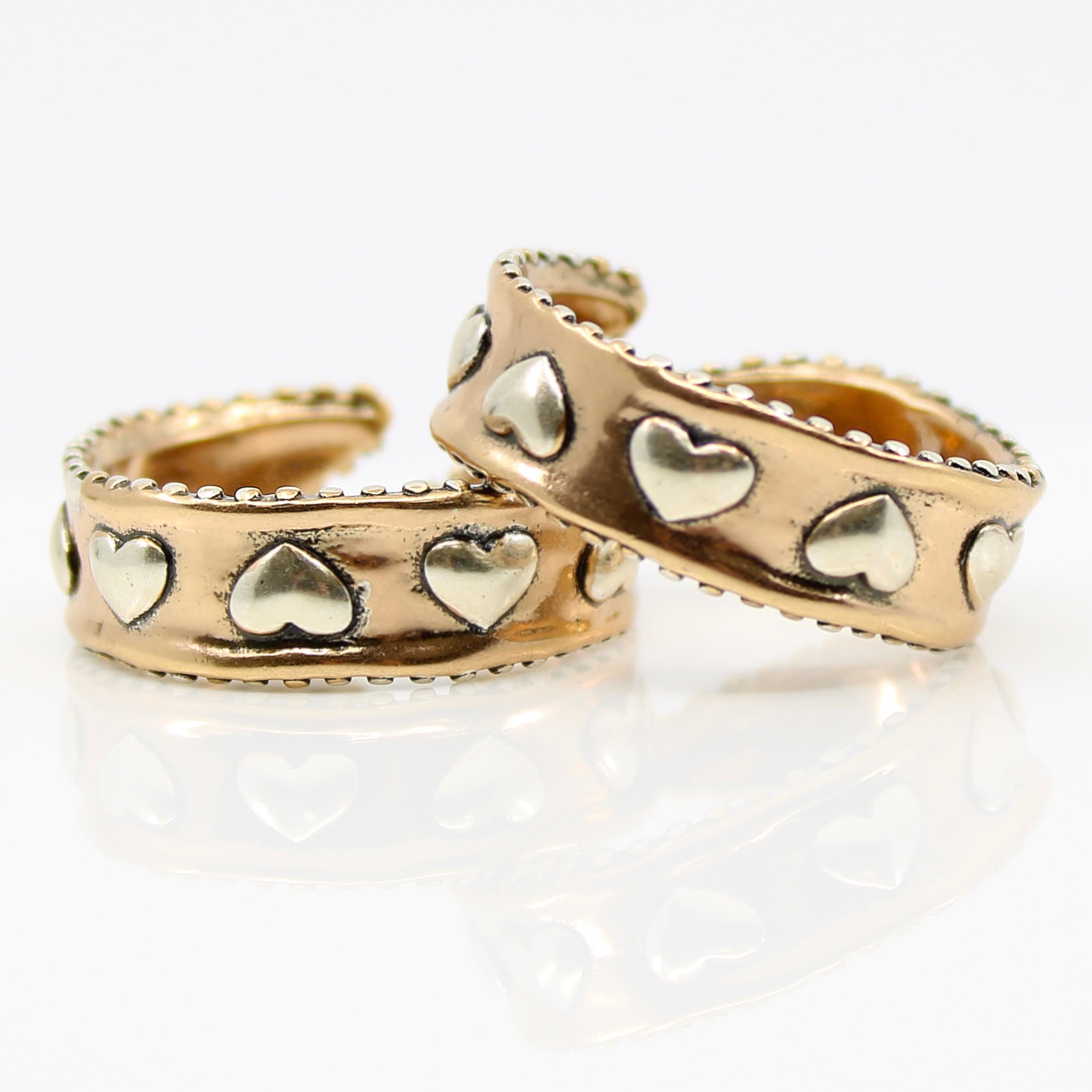 Katia Designs Love Always Hearts adjustable ring with heart-shaped accents, crafted in sterling silver.