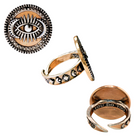 Katia Designs You Do You Third Eye Inspire adjustable ring with a detailed third eye design on silver-toned metal.