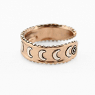 Katia Designs Trust Moon Phase adjustable ring featuring a detailed moon phase design in silver-tone metal.