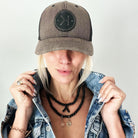 Katia Designs F*ck It Heart wood boho wrap bracelet and necklace with natural wooden beads and a bold heart charm.