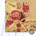 KC Groovy Mustard Comfort Colors long sleeve graphic tee featuring vibrant groovy design on soft mustard fabric.
