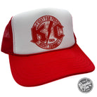 KC Rock Foam Trucker Cap by The Graphic Tee featuring a structured crown, mesh back, and bold front logo design.