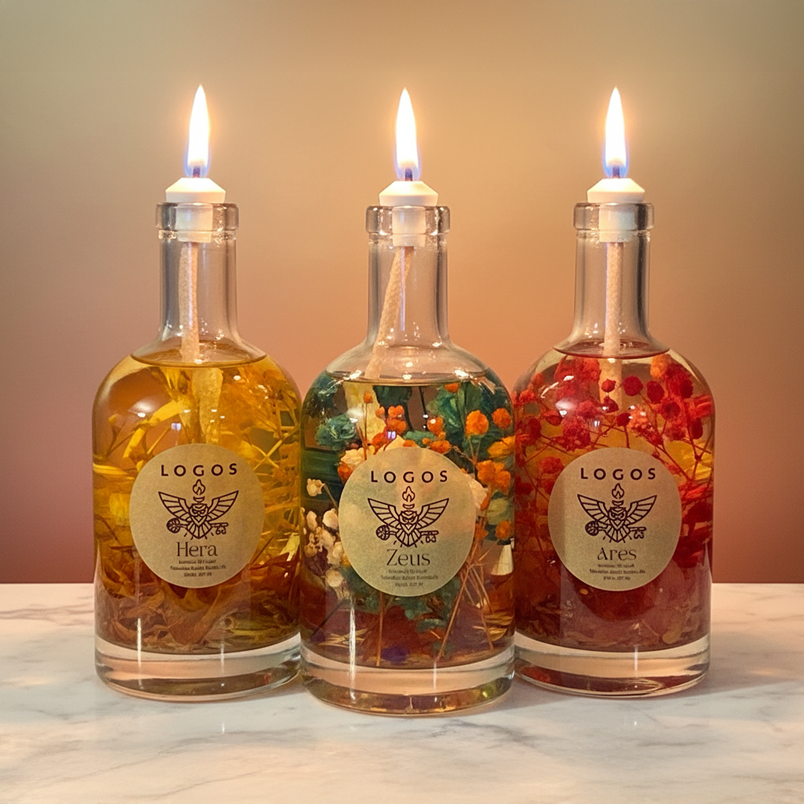 Reclaim Your Power Trio by Logos Candles featuring three beautifully crafted candles for empowerment and wellness.