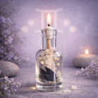 Gemini oil candle by Logos Candles featuring a sleek design and wick for creating a cozy ambiance.