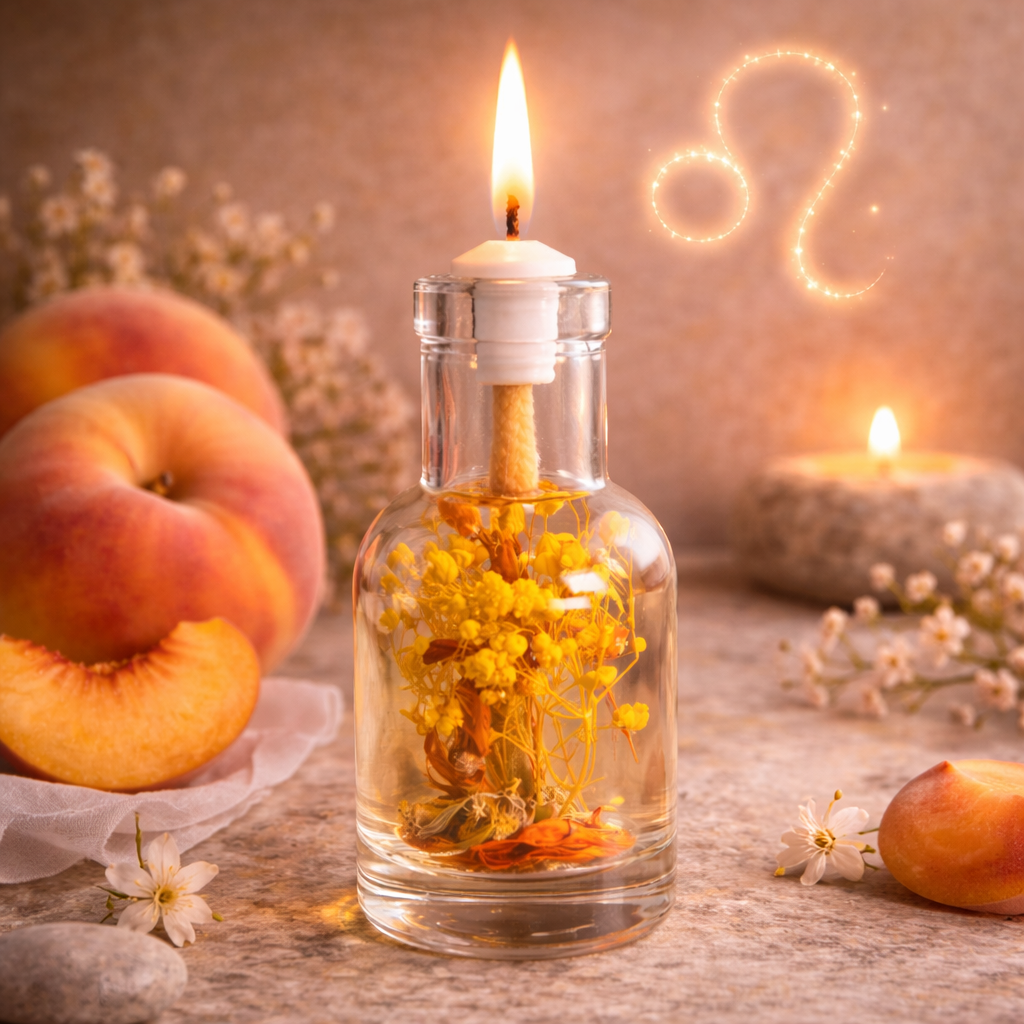 Leo oil candle by Logos Candles with a sleek design, ready to add a warm glow to your space.
