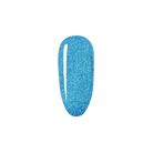 Madam Glam Aqua Shine nail polish bottle with bright blue color and glossy finish.