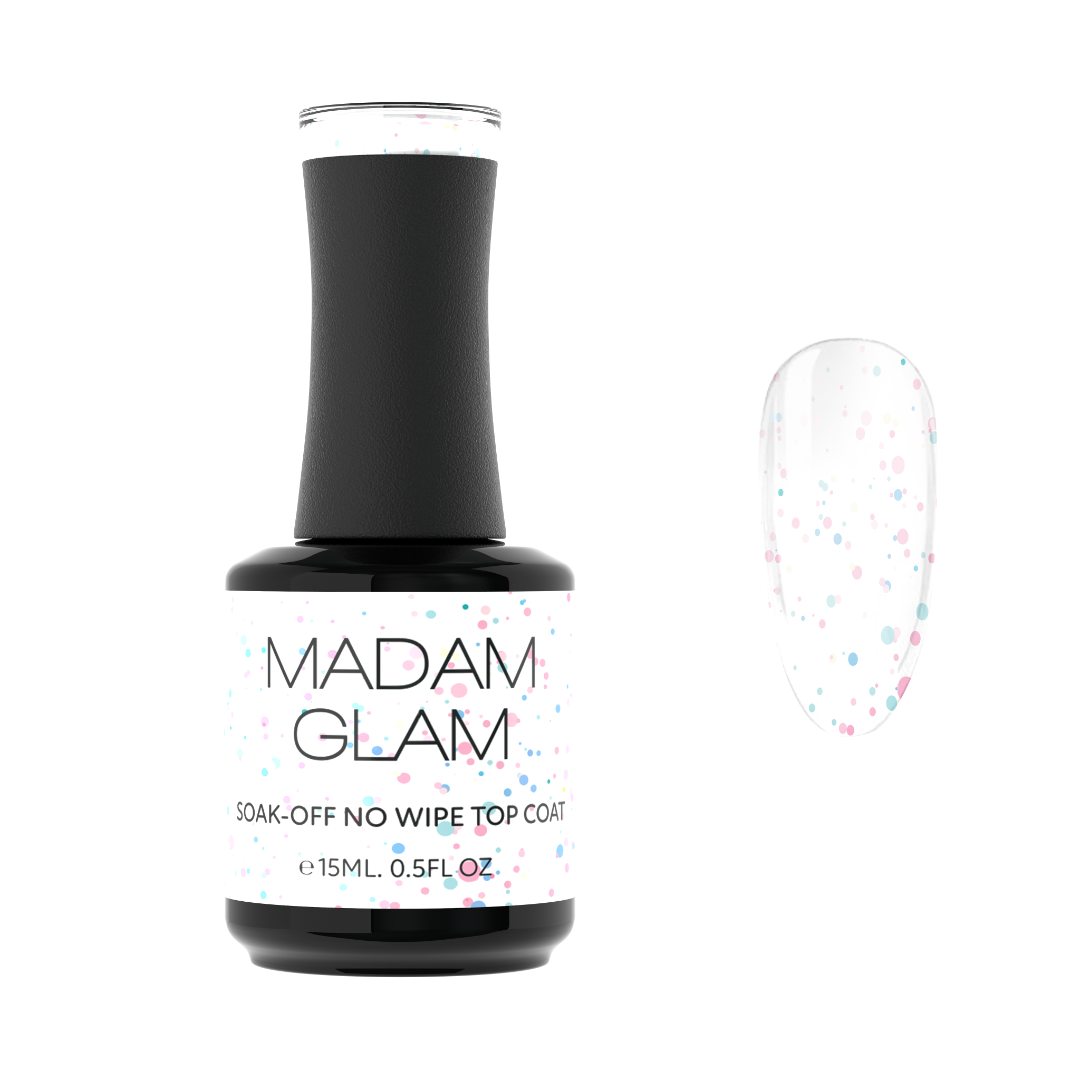 Madam Glam Glam Sprinkles nail art decoration with colorful, textured sprinkles for creative manicure designs.