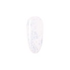 Madam Glam Glitter White nail polish with sparkling white glitter finish, shown in a clear bottle with a black cap.