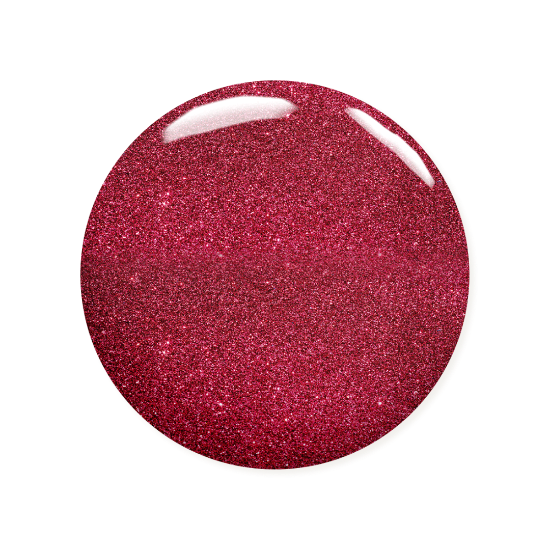 Madam Glam Heart Glow nail polish bottle with a pink heart-shaped cap and glossy pink nail polish inside.