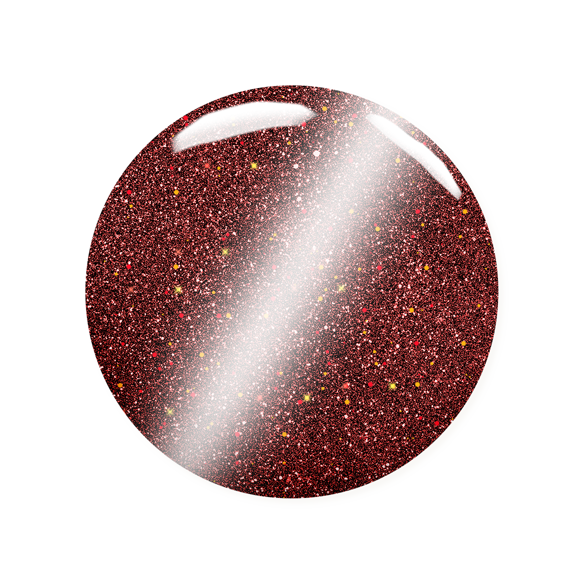 Madam Glam Ruby Bells nail polish bottle with vibrant red color and elegant packaging on a white background.