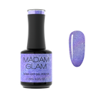 Madam Glam Science Lab-themed nail polish set with colorful bottles and lab-inspired packaging on a white background.