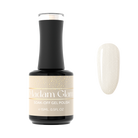 Madam Glam Snowflake Glow nail polish bottle with frosty white and glittery finish on a white background
