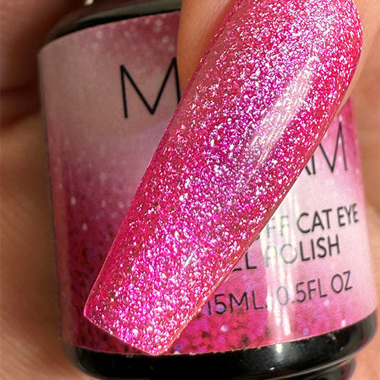 Sparkly Hearts nail art design by Madam Glam featuring shimmering heart patterns on a stylish manicure.