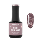 Madam Glam The Change nail polish bottle with sleek black cap and clear label, showcasing vibrant nail polish color.