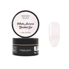 White Aurora gel polish by Madam Glam featuring a shimmering white finish with iridescent, luminous effects.