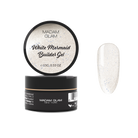 White Mermaid nail polish by Madam Glam, featuring a glossy white shade with a mermaid-inspired shimmer finish.