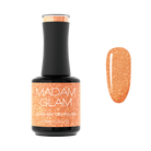 Madam Glam Wicked Whisper nail polish bottle with black and purple label, showcasing the product's sleek design.