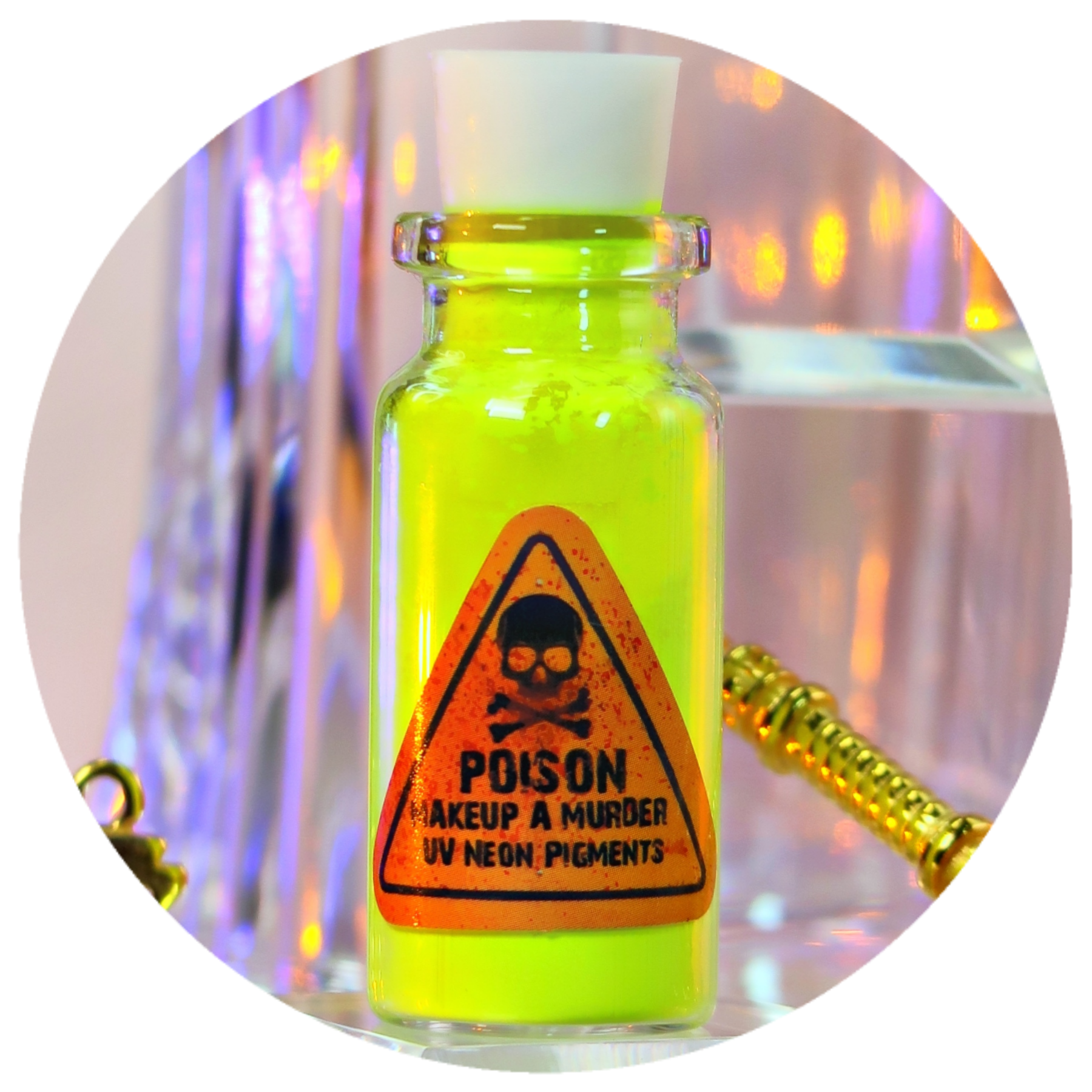 Poison Neon Pigments™ bundle by Makeup A Murder, INC featuring vibrant, neon-colored makeup pigments and packaging.