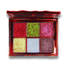 Bad Blood My Murder Weapon eyeshadow palette by Makeup A Murder, INC featuring dark red, black, and metallic shades for bold eye looks