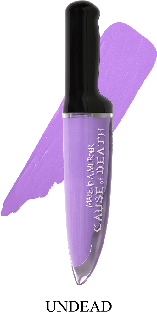 Makeup A Murder, INC Cause of Death Pastel Collection with colorful eyeshadows and makeup products in pastel shades.
