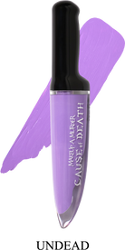 Makeup A Murder, INC Cause of Death Pastel Collection with colorful eyeshadows and makeup products in pastel shades.