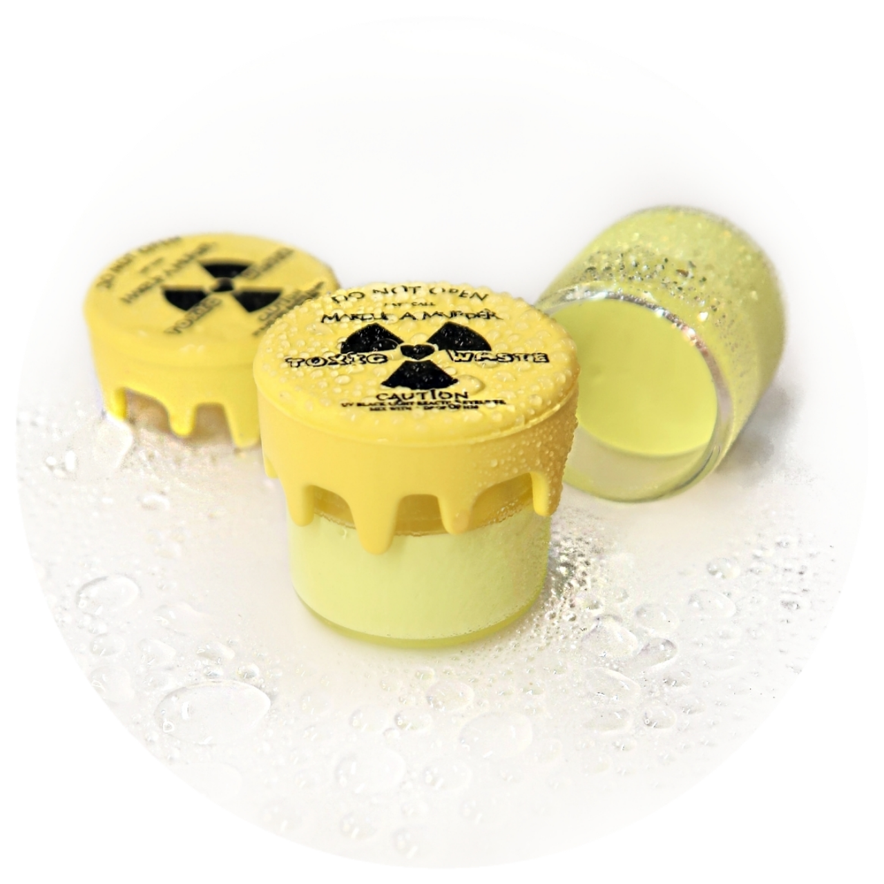 Makeup A Murder, INC Toxic Waste Neon Eyeliner Collection featuring vibrant, colorful eyeliner pencils with neon shades.
