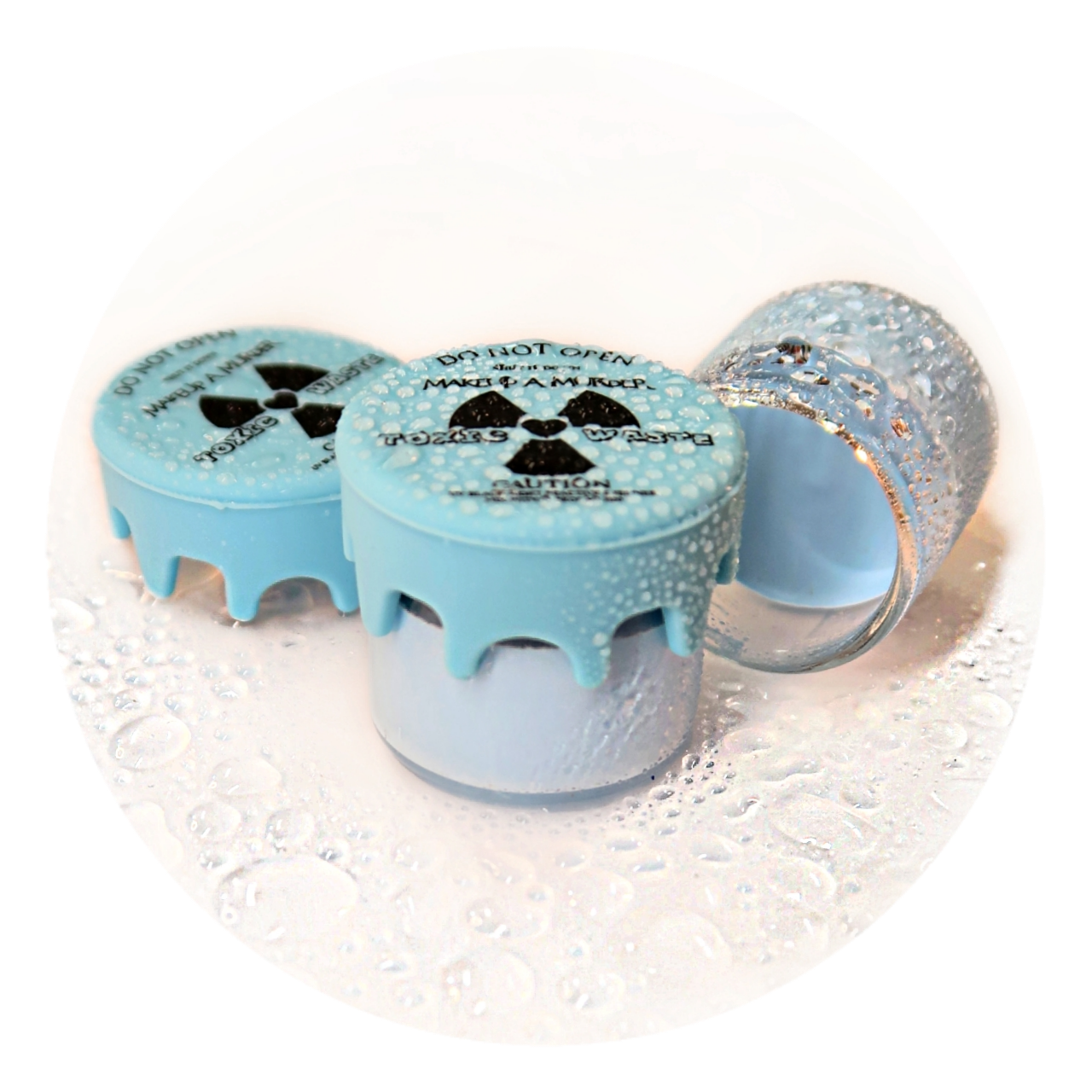 Makeup A Murder, INC Toxic Waste Neon Eyeliner collection with vibrant, colorful eyeliner pencils displayed against a neutral background.